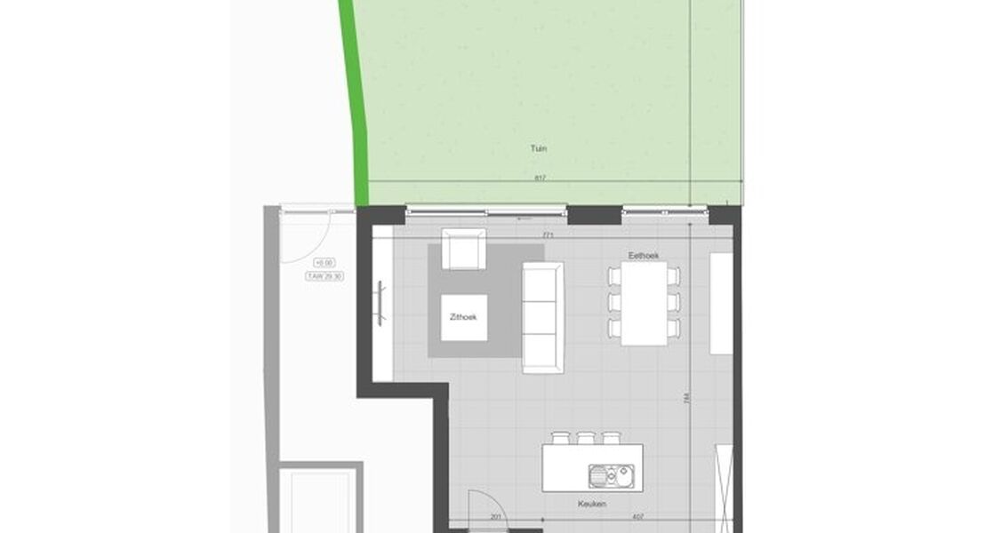 Gelijkvloerse verdieping te koop in Aalst Erembodegem